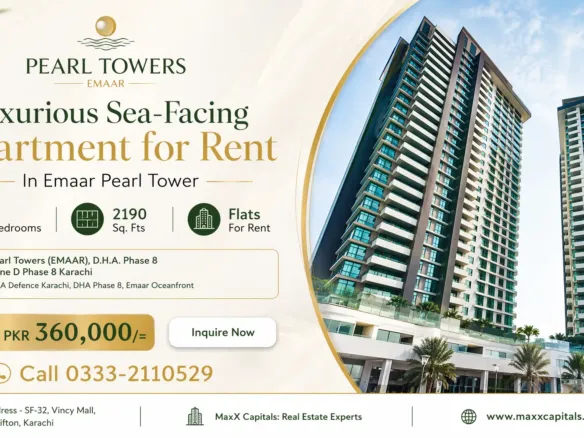 3-Bed Sea-Facing Apartment For Rent Emaar Pearl Tower 3 Dha