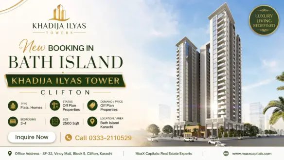 Maxx Capitals Khadija Ilyas Towers Bath Island Clifton High-Rise Apartment Towers Exterior