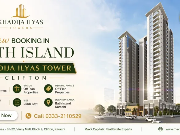 Maxx Capitals Khadija Ilyas Towers Bath Island Clifton High-Rise Apartment Towers Exterior
