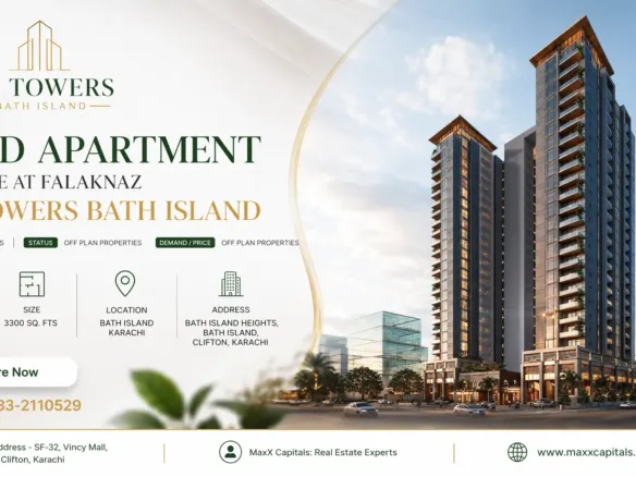 Maxx Capitals Rendering Of K-I Towers Bath Island 4-Bed Apartment Project In Karachi