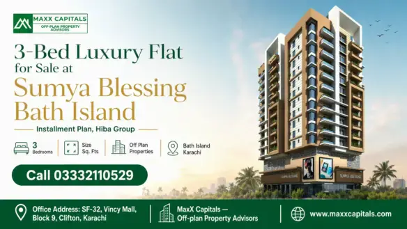 Modern High-Rise Building Of Sumya Blessing At Bath Island With Spacious 3-Bedroom Flats, Balconies, And Premium Exterior Des