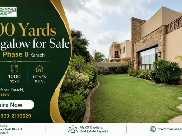 1000 Yards Bungalow For Sale In Dha Phase 8 Karachi