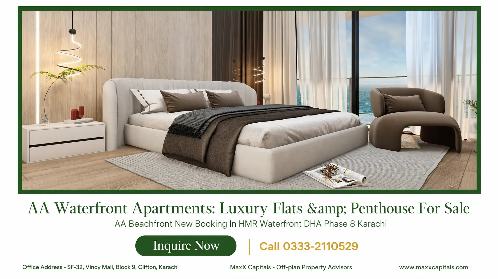 AA Beachfront New Booking 1 Bed Apartment for Sale DHA Phase 8 Karachi (5)