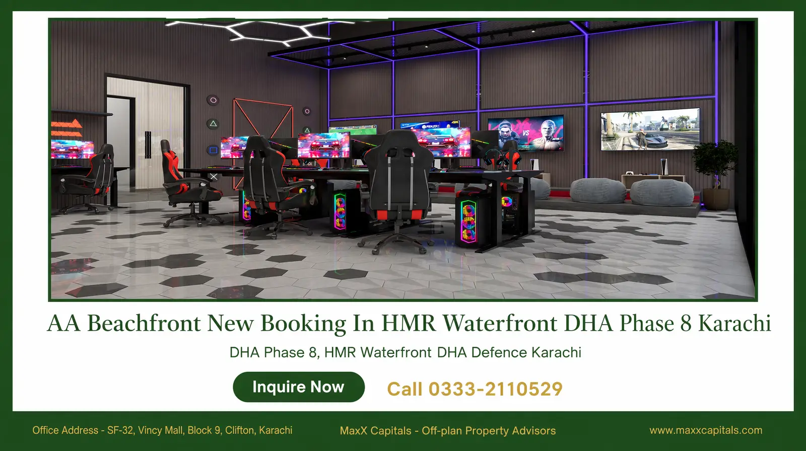 AA Beachfront New Booking 1 Bed Apartment for Sale DHA Phase 8 Karachi (7)