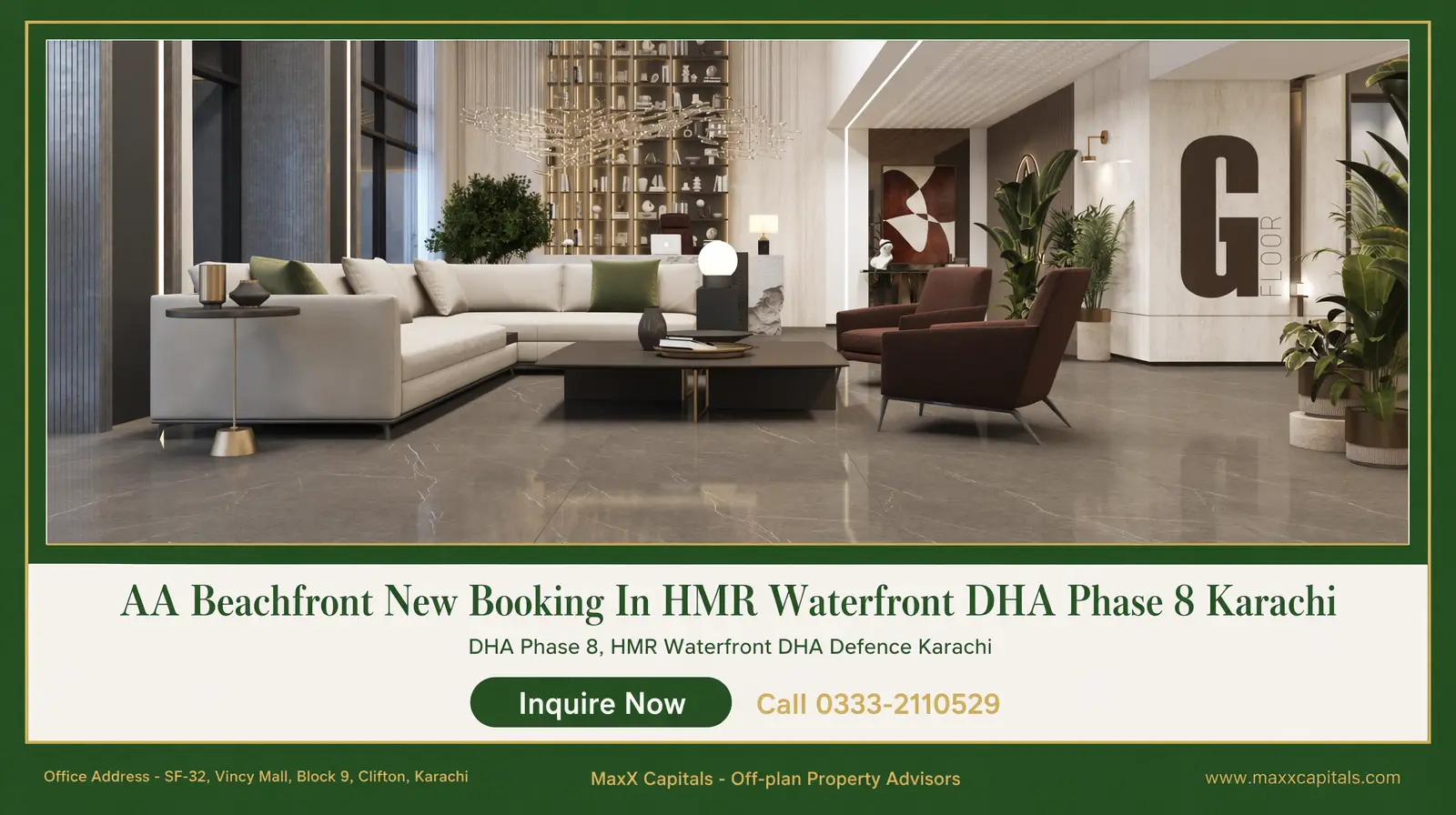 AA Beachfront New Booking 1 Bed Apartment for Sale DHA Phase 8 Karachi (8)