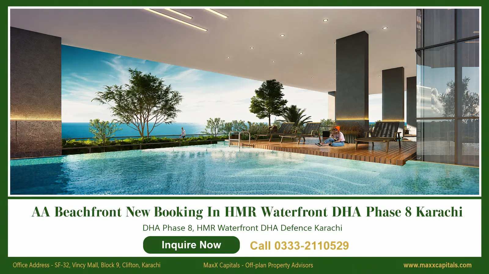 AA Beachfront 3 Bed Apartment for Sale in Dha Phase 8 Karachi (01)