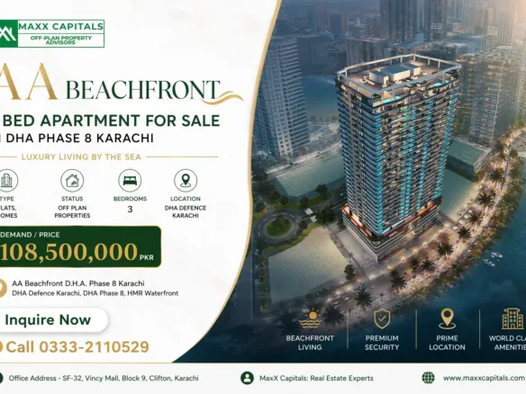Aa Beachfront | 3 Bed Apartment For Sale In Dha Phase 8 Karachi