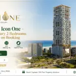 Maxx Capitals Renders Clifton Block 2 Karachi 2 Bed Apartment Tower With Sea View And Under-Construction Podium