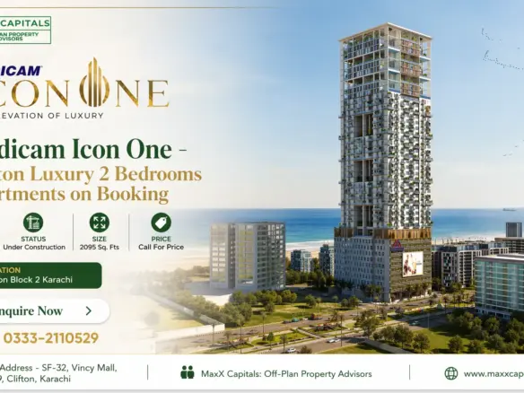2 Bed Apartment Booking Clifton: Medicam Icon One Installments