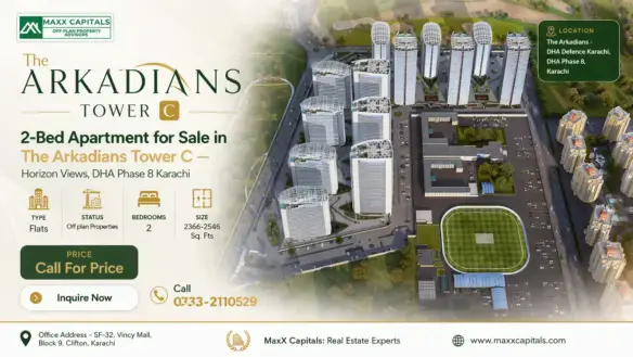 2 Bed Apartment For Sale In The Arkadians Tower C With Tower Cluster And Landscaped Site Plan