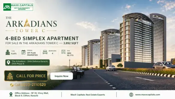 4-Bed Apartment For Sale In The Arkadians Tower C With Modern High-Rise Towers And Landscaped Roadway
