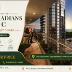 Penthouse Balcony View At The Arkadians Tower C, Dha Phase 8 Karachi, With Sea And Pool Vista