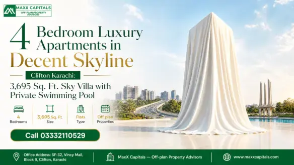 Luxury 4 Bedroom Apartment In Decent Skyline With Private Pool And Modern Architecture.