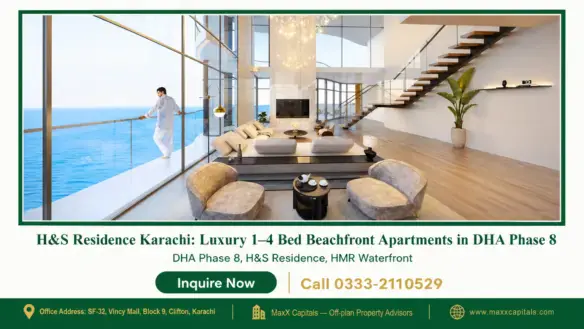 Luxury beachfront apartment with modern interior, balcony, and ocean view.