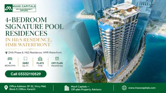 Luxury 4 Bedroom Apartment In H&Amp;S Residence With Pool View And Modern Architecture.