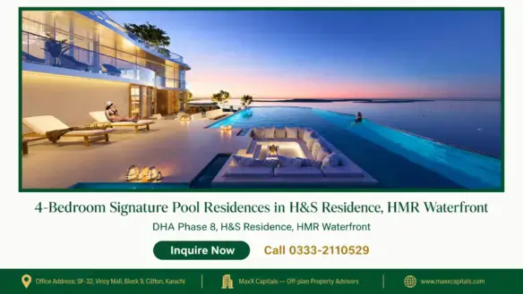 4 bedroom apartment in h&s residence with private pool and modern architecture.