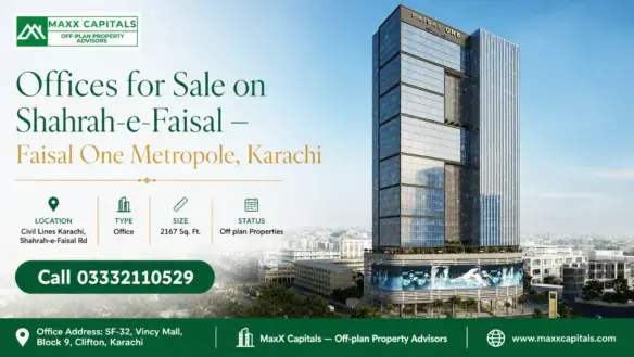 Offices For Sale On Shahrah-E-Faisal — Faisal One Metropole, Karachi