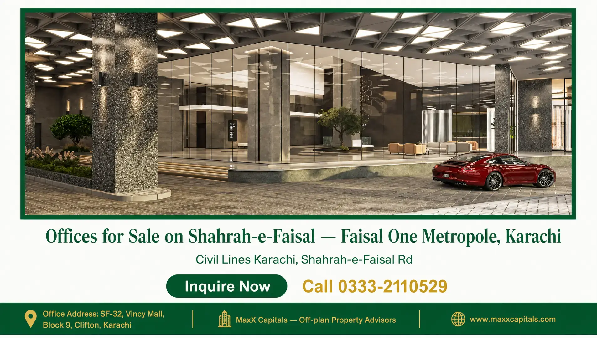 Offices for Sale on Shahrah-e-Faisal — Faisal One Metropole, Karachi — Gallery 2 Offices for Sale on Shahrah-e-Faisal — Faisal One Metropole, Karachi