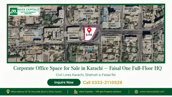 Corporate Office Space for Sale in Karachi — Faisal One Full-Floor HQ