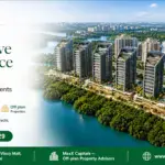 Saima Mangrove Residence In Karachi, A Modern Waterfront Apartment Complex With Lush Greenery And River Views.