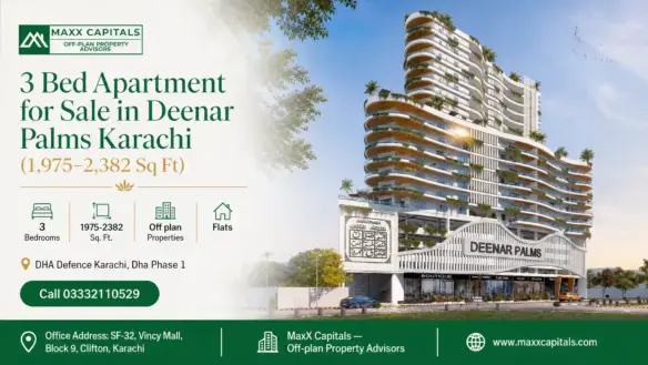 Modern 3 Bed Apartment In Deenar Palms, Karachi With Green Terraces And Sleek Design.