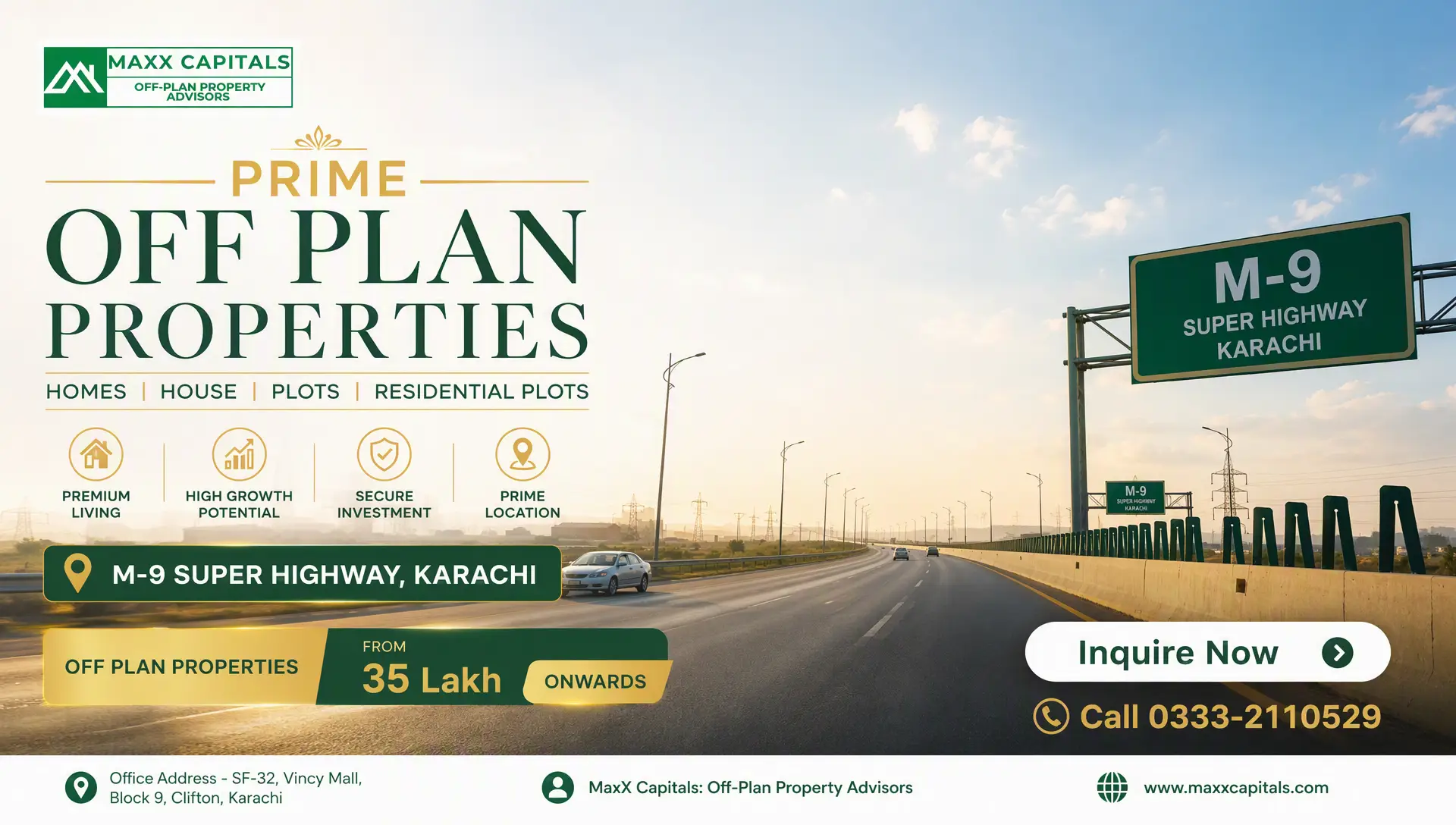 Areas We Serve – Maxx Capitals – Off-Plan Property Advisors 15 M-9 Super Highway