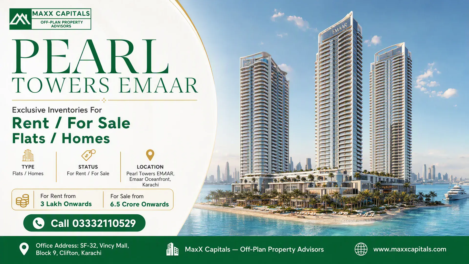 Pearl Towers EMAAR location image
